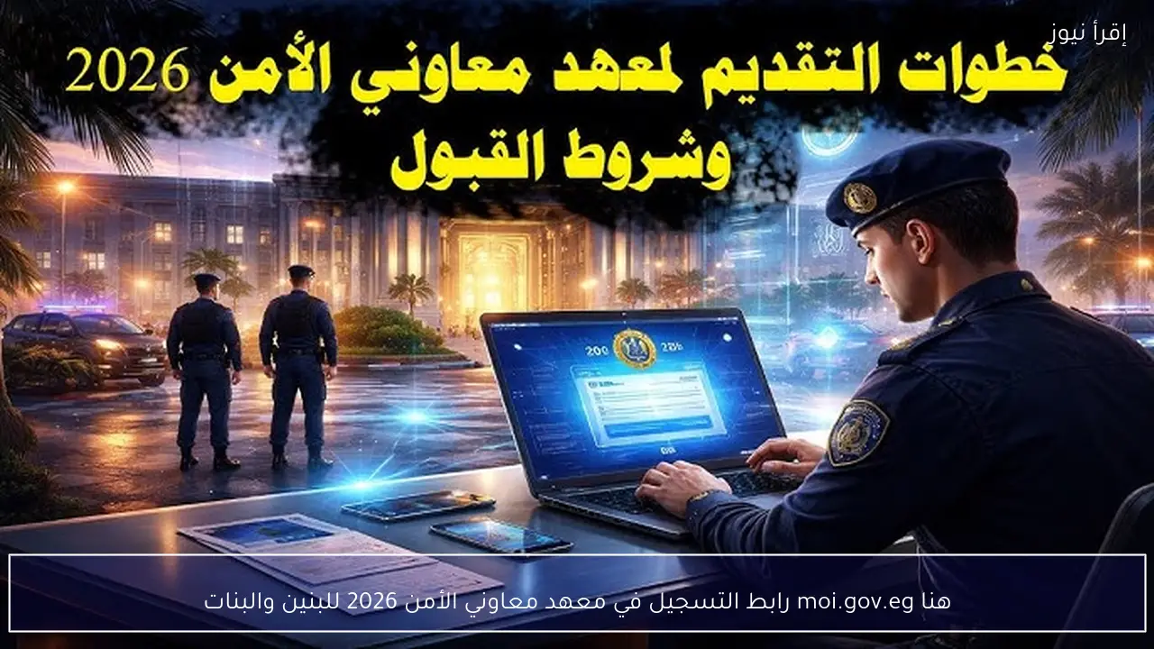 هنا moi.gov.eg رابط التسجيل في معهد معاوني الأمن 2026 للبنين والبنات