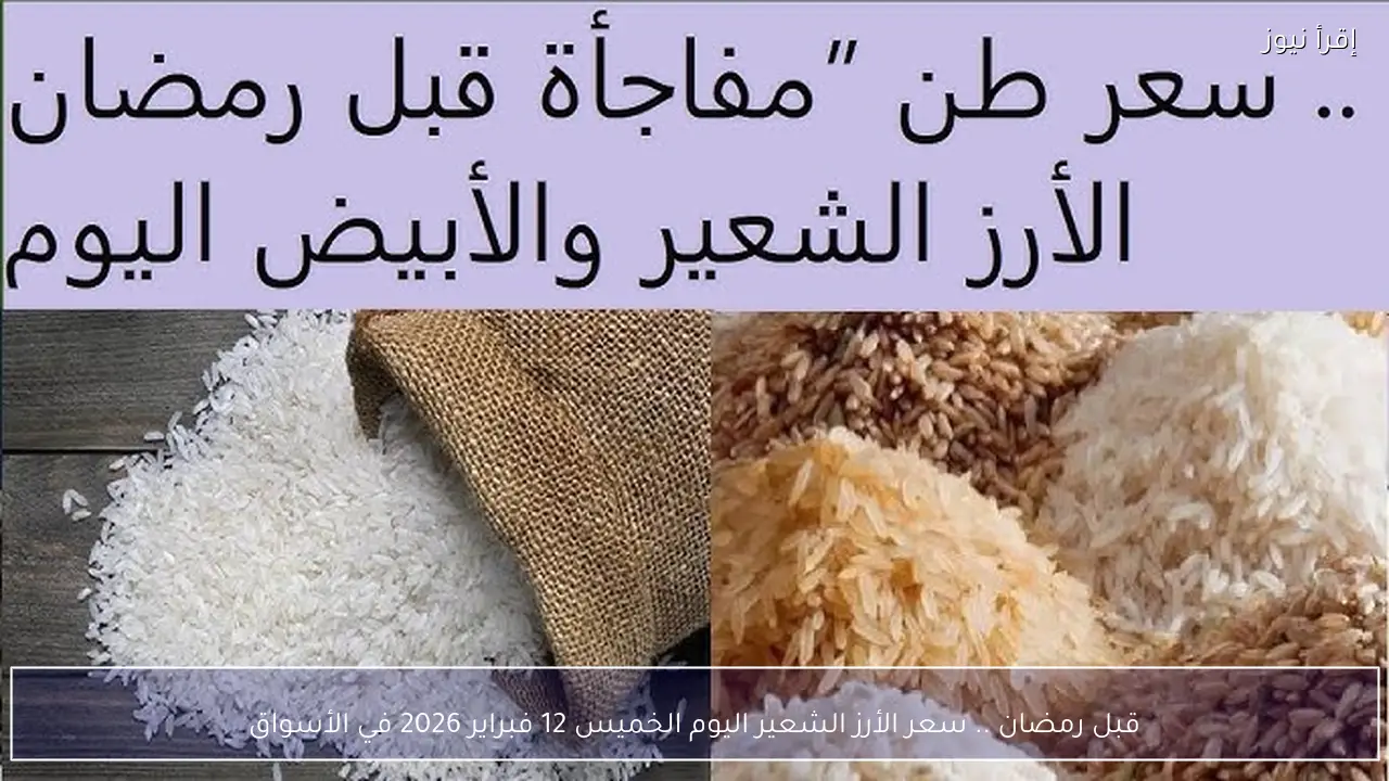 قبل رمضان .. سعر الأرز الشعير اليوم الخميس 12 فبراير 2026 في الأسواق