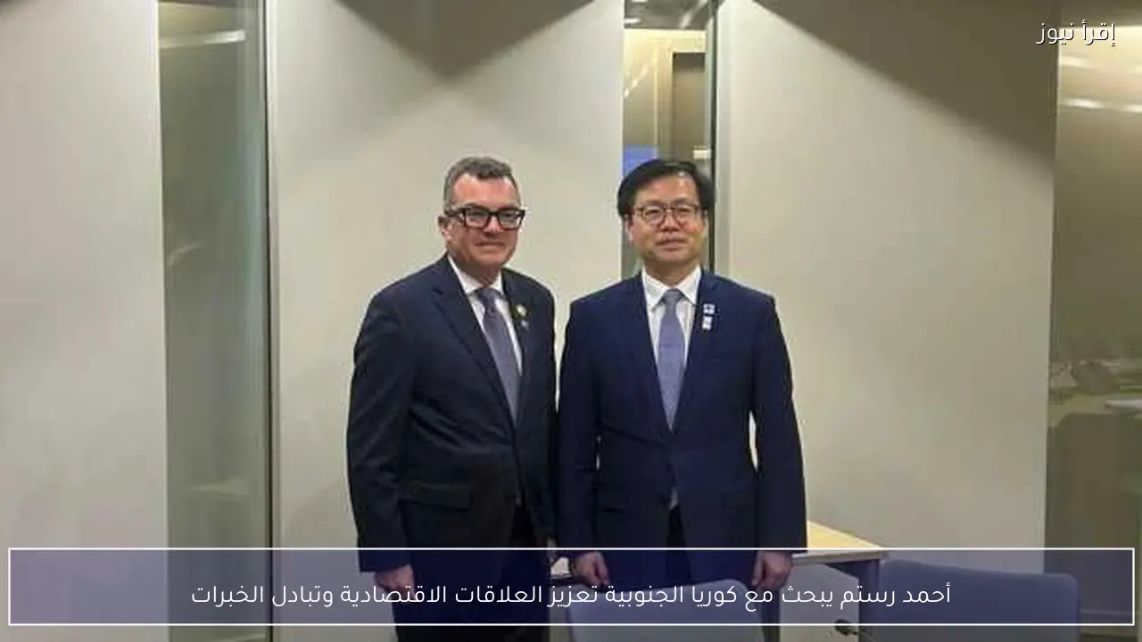 أحمد رستم يبحث مع كوريا الجنوبية تعزيز العلاقات الاقتصادية وتبادل الخبرات