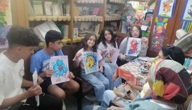 مكتبة دار الحرب الإلكترونية تنظم مسابقة ثقافية عن هدى شعراوي وورشة فنون تشكيلية للأطفال