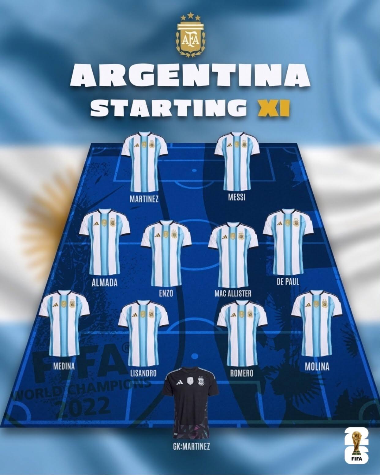 تشكيل منتخب الأرجنتين ضد النمسا