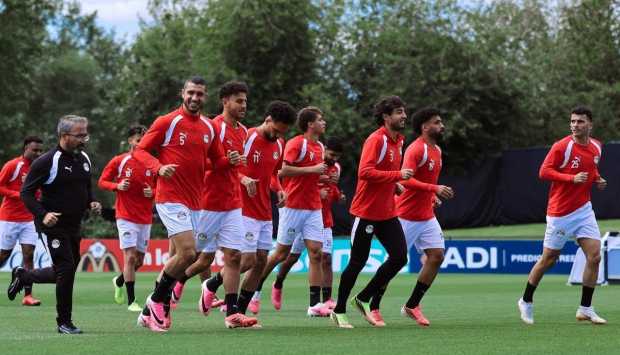 تدريبات المنتخب المصري تتأهب لمواجهة أستراليا في كأس العالم 2026 مع علاج ثلاثي الفريق