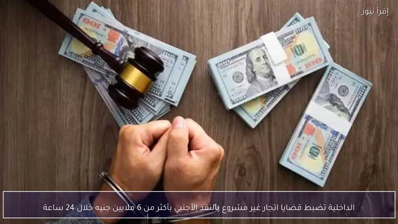 الداخلية تضبط قضايا اتجار غير مشروع بالنقد الأجنبي بأكثر من 6 ملايين جنيه خلال 24 ساعة
