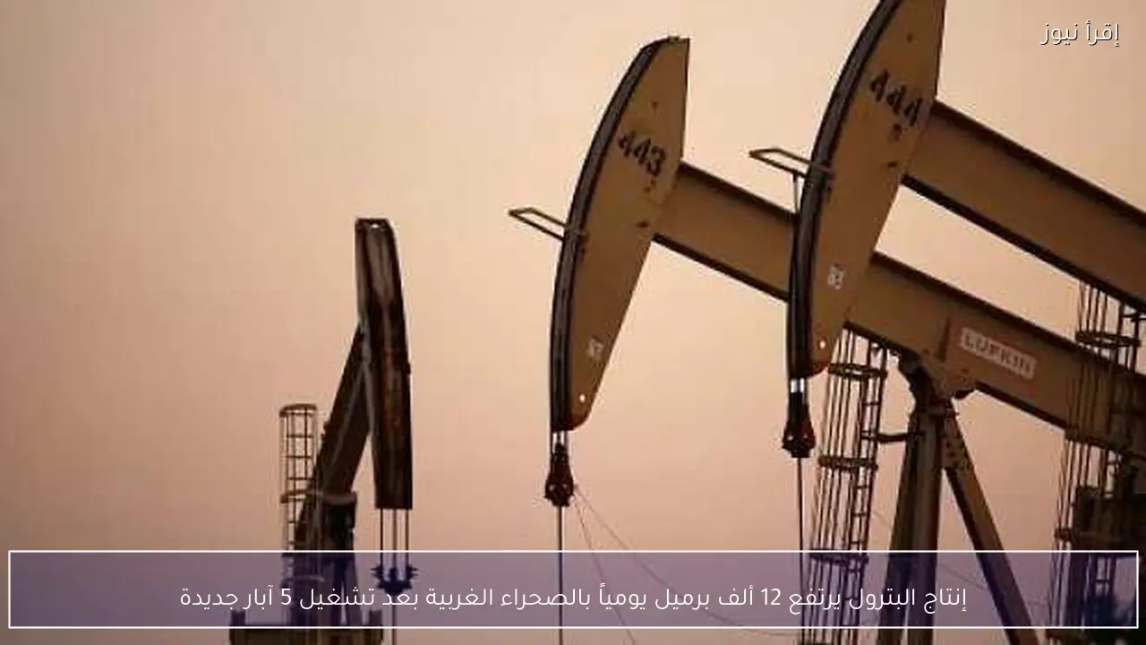 إنتاج البترول يرتفع 12 ألف برميل يومياً بالصحراء الغربية بعد تشغيل 5 آبار جديدة