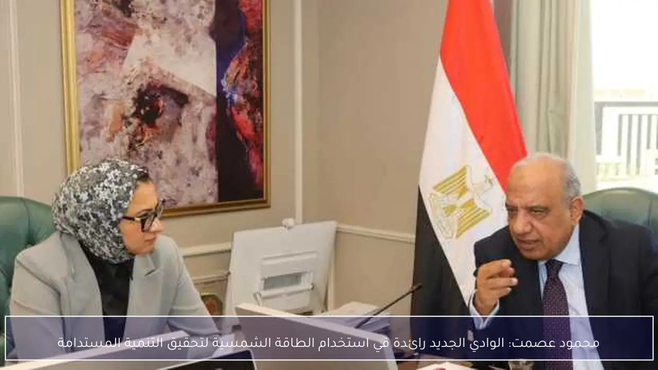 محمود عصمت: الوادي الجديد رائدة في استخدام الطاقة الشمسية لتحقيق التنمية المستدامة
