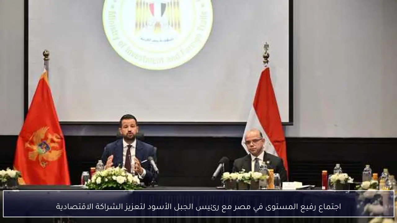 اجتماع رفيع المستوى في مصر مع رئيس الجبل الأسود لتعزيز الشراكة الاقتصادية
