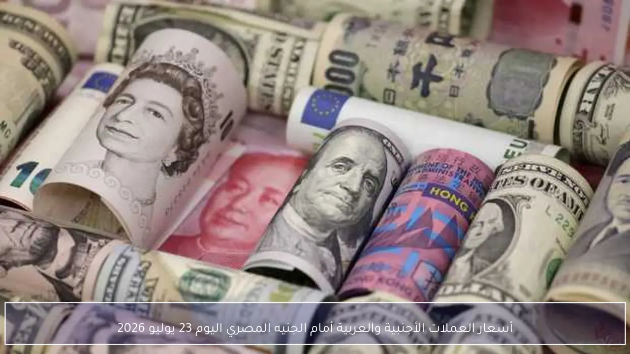 أسعار العملات الأجنبية والعربية أمام الجنيه المصري اليوم 23 يوليو 2026