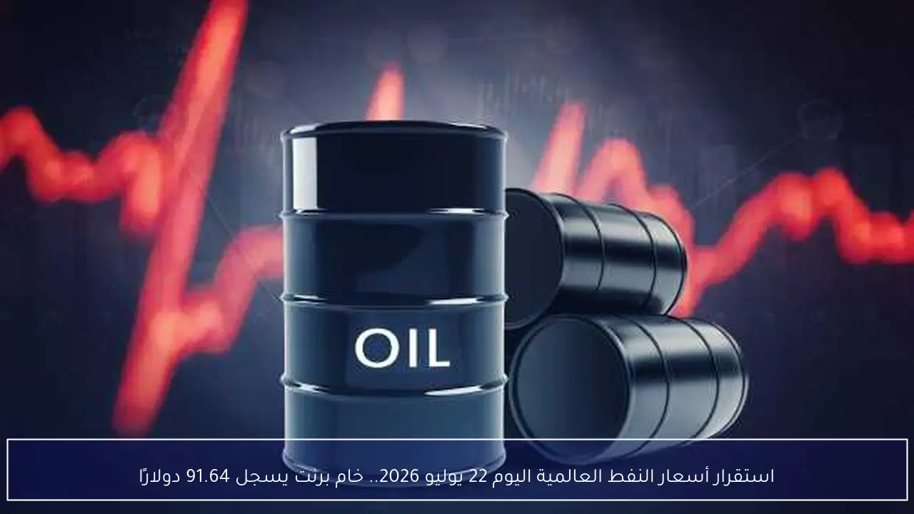استقرار أسعار النفط العالمية اليوم 22 يوليو 2026.. خام برنت يسجل 91.64 دولارًا