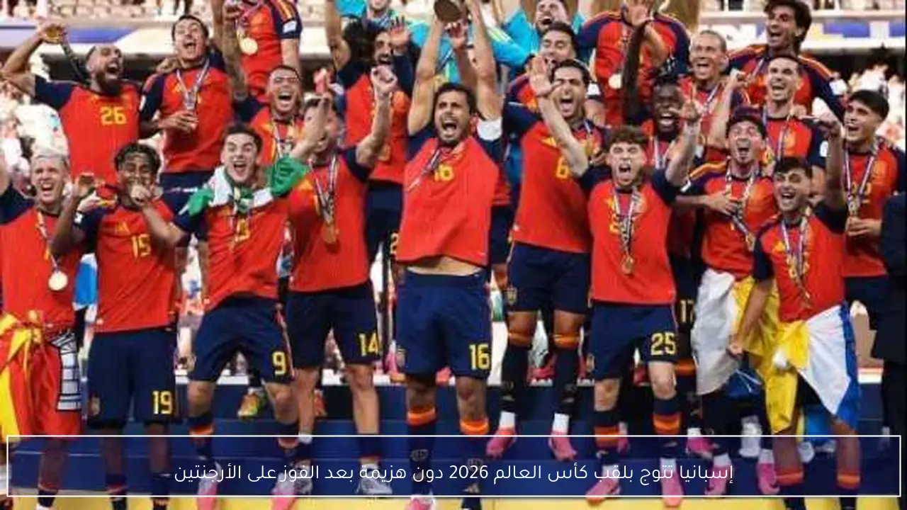 إسبانيا تتوج بلقب كأس العالم 2026 دون هزيمة بعد الفوز على الأرجنتين