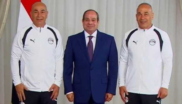 حسام حسن يشارك صورة تكريم منتخب مصر مع الرئيس السيسي بعد كأس العالم 2026