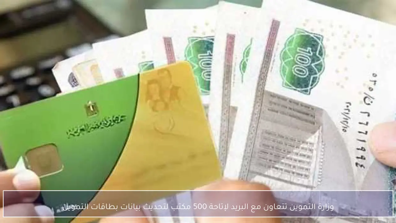 وزارة التموين تتعاون مع البريد لإتاحة 500 مكتب لتحديث بيانات بطاقات التموين