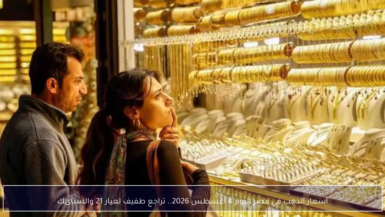 أسعار الذهب في مصر اليوم 4 أغسطس 2026.. تراجع طفيف لعيار 21 والسبائك