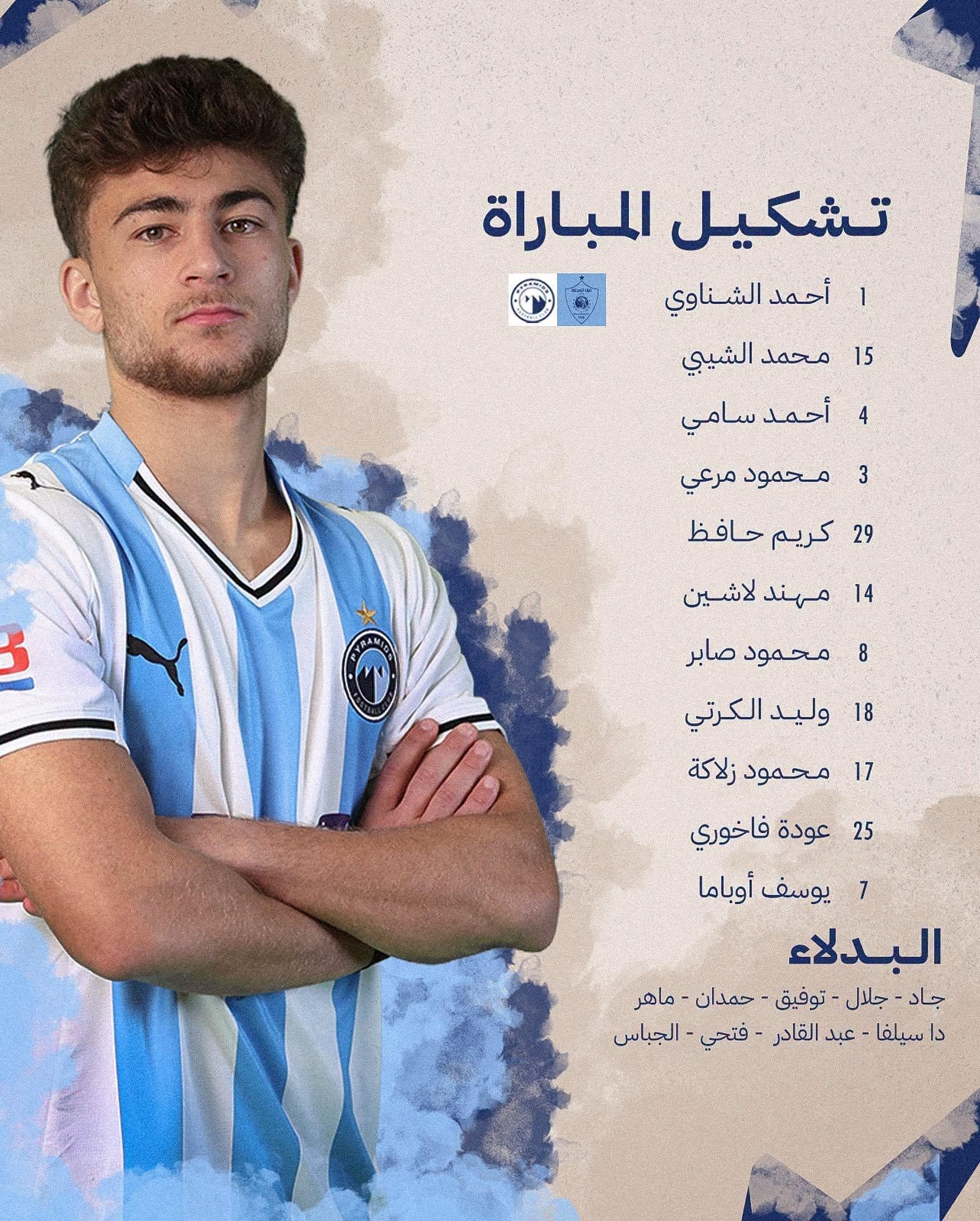تشكيل بيراميدز ضد غزل المحلة