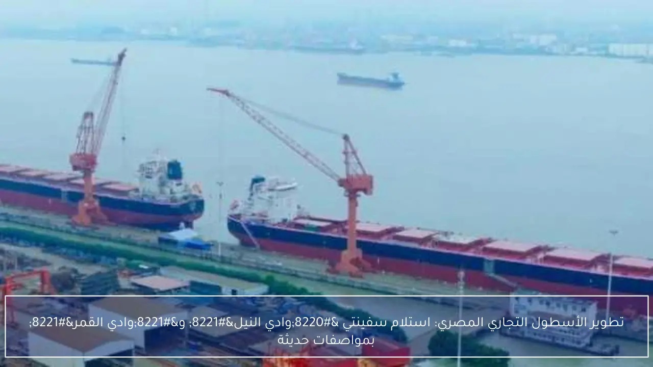 تطوير الأسطول التجاري المصري: استلام سفينتي “وادي النيل” و”وادي القمر” بمواصفات حديثة
