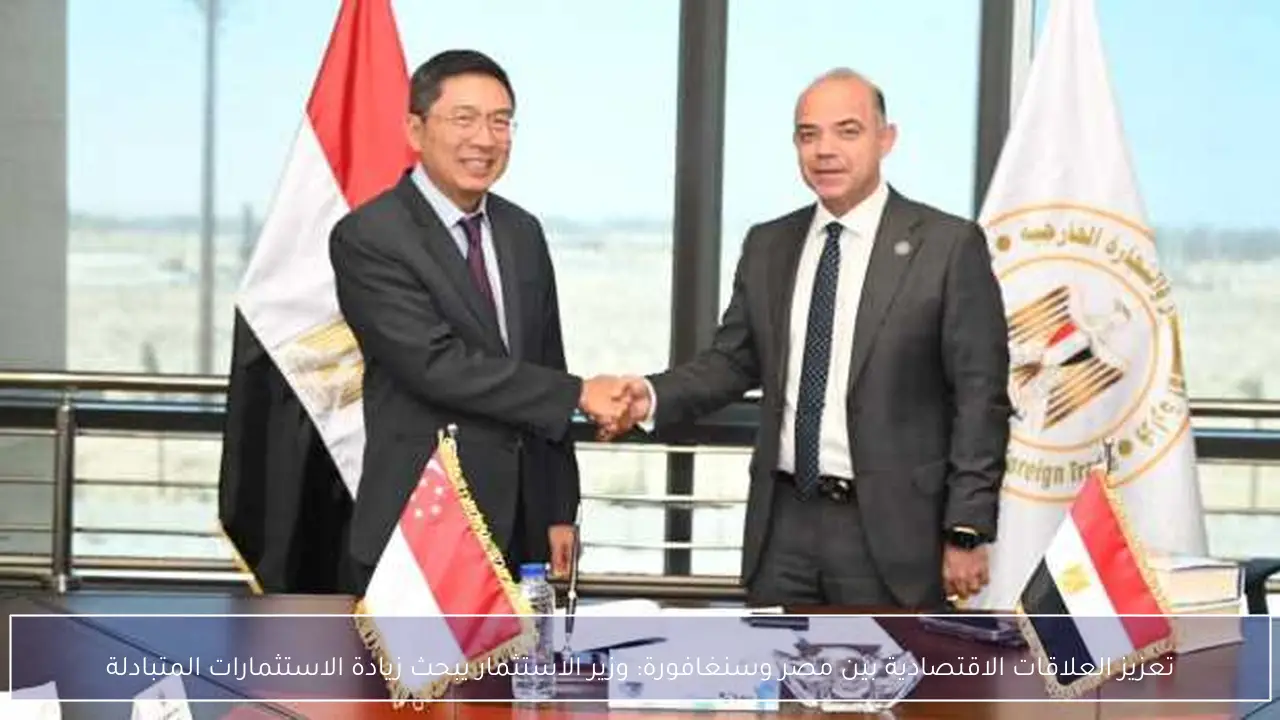 تعزيز العلاقات الاقتصادية بين مصر وسنغافورة: وزير الاستثمار يبحث زيادة الاستثمارات المتبادلة
