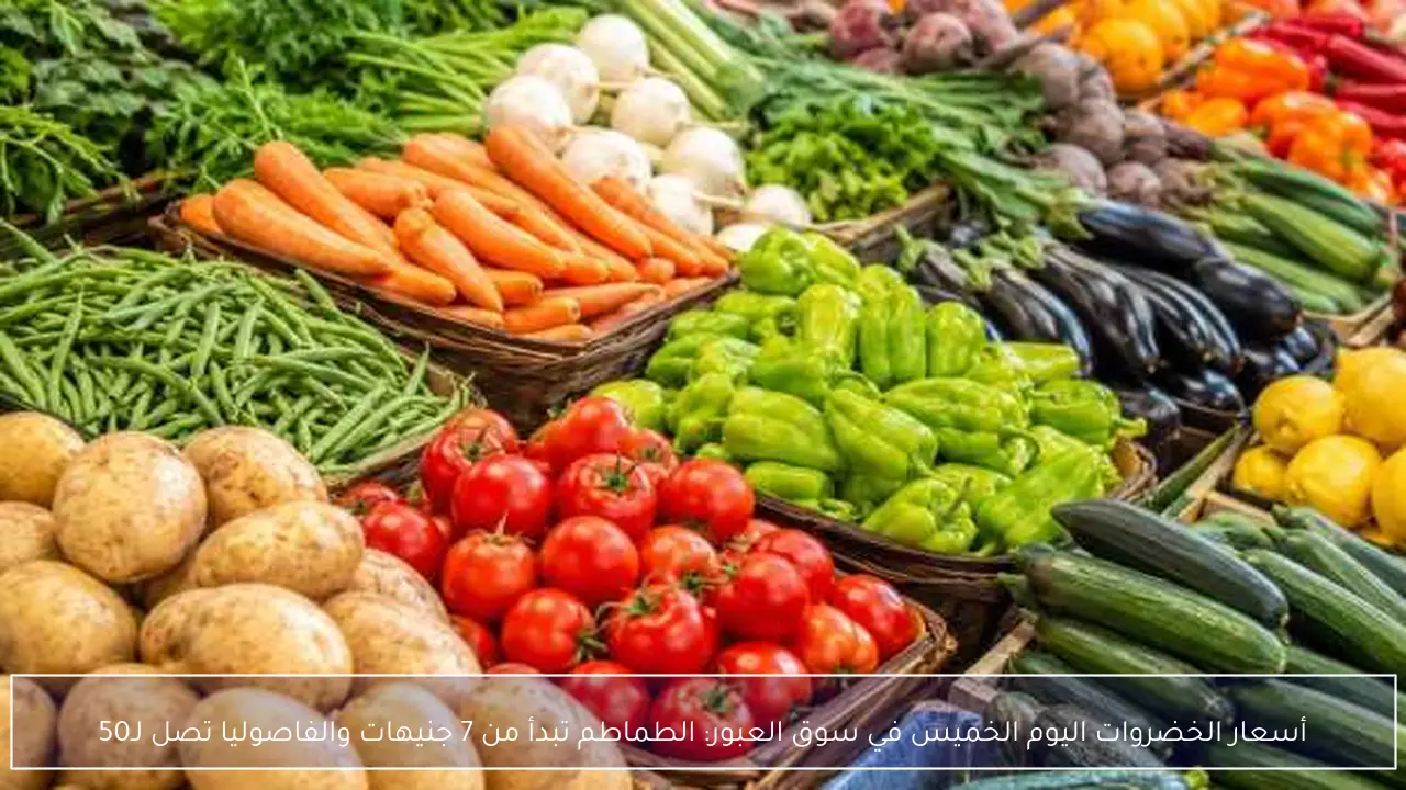 أسعار الخضروات اليوم الخميس في سوق العبور: الطماطم تبدأ من 7 جنيهات والفاصوليا تصل لـ50