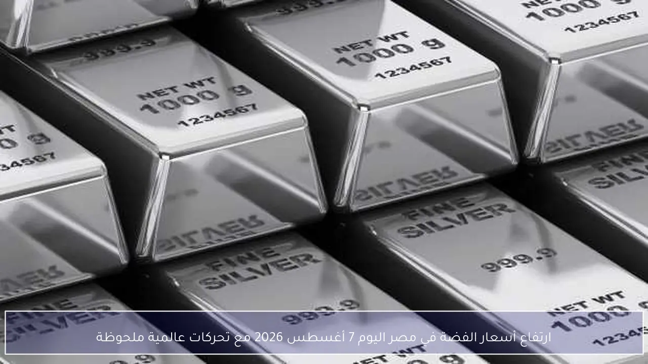 ارتفاع أسعار الفضة في مصر اليوم 7 أغسطس 2026 مع تحركات عالمية ملحوظة