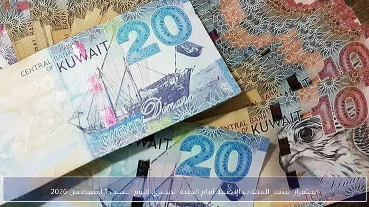 استقرار أسعار العملات الأجنبية أمام الجنيه المصري اليوم السبت 1 أغسطس 2026