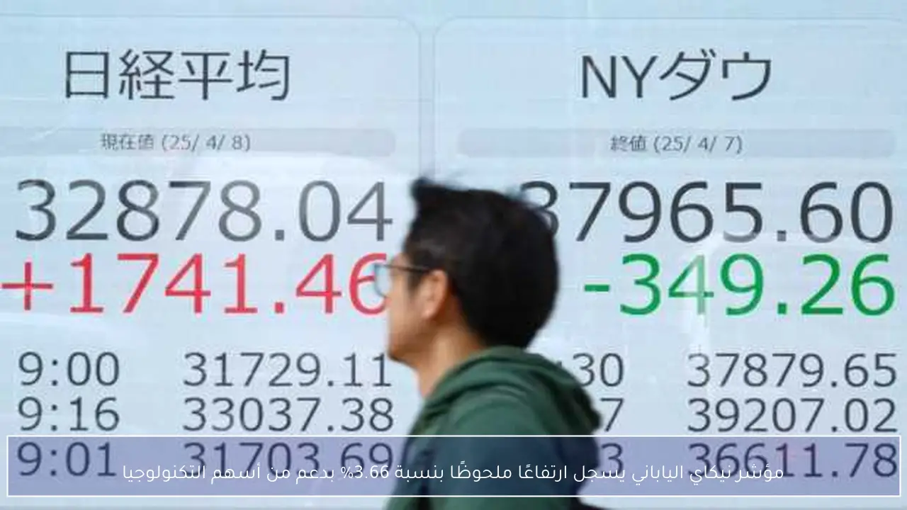 مؤشر نيكاي الياباني يسجل ارتفاعًا ملحوظًا بنسبة 3.66% بدعم من أسهم التكنولوجيا