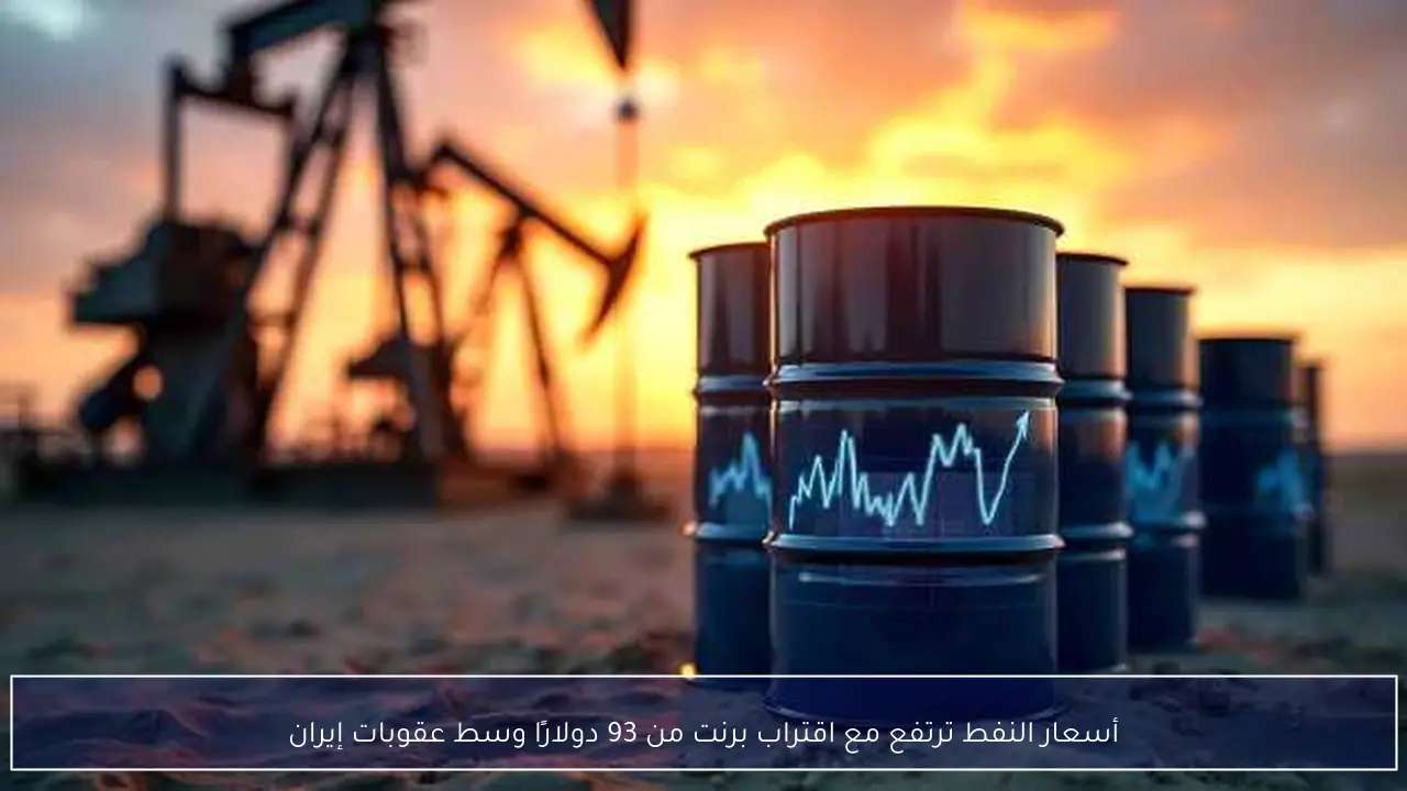 أسعار النفط ترتفع مع اقتراب برنت من 93 دولارًا وسط عقوبات إيران