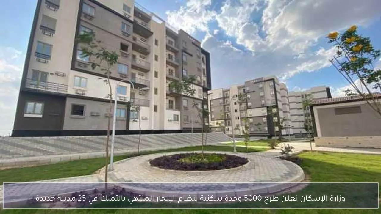 وزارة الإسكان تعلن طرح 5000 وحدة سكنية بنظام الإيجار المنتهي بالتملك في 25 مدينة جديدة