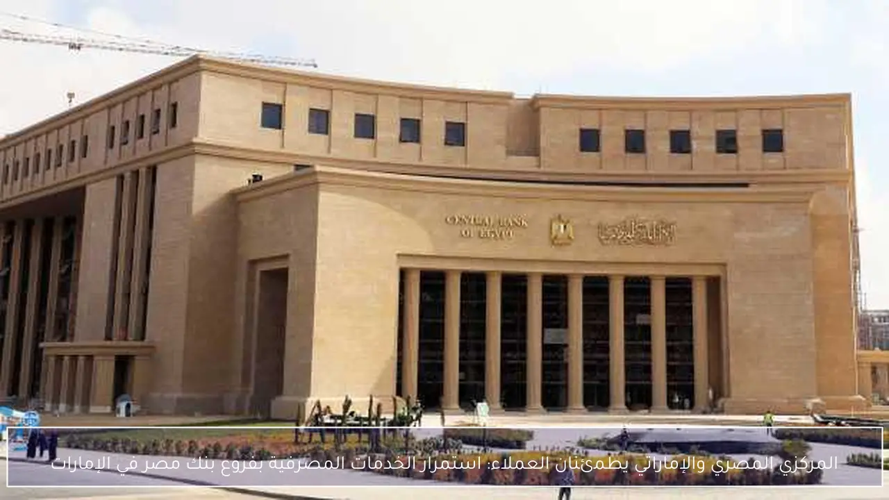 المركزي المصري والإماراتي يطمئنان العملاء: استمرار الخدمات المصرفية بفروع بنك مصر في الإمارات