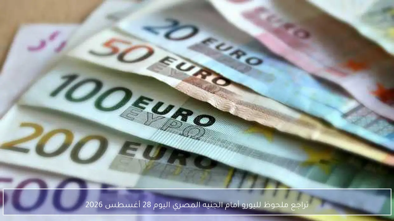 تراجع ملحوظ لليورو أمام الجنيه المصري اليوم 28 أغسطس 2026