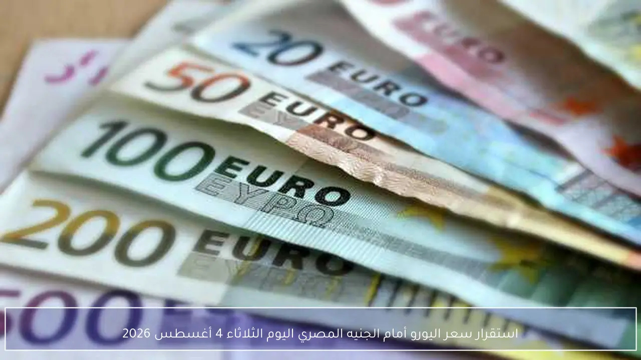 استقرار سعر اليورو أمام الجنيه المصري اليوم الثلاثاء 4 أغسطس 2026