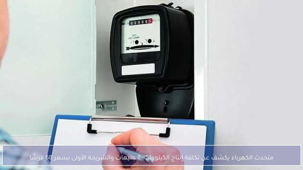 متحدث الكهرباء يكشف عن تكلفة إنتاج الكيلووات: 8 جنيهات والشريحة الأولى بسعر 68 قرشًا