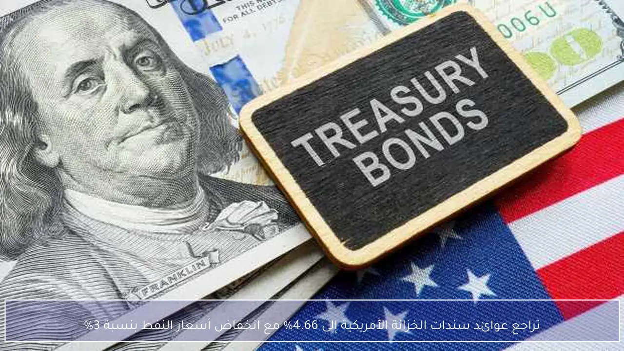 تراجع عوائد سندات الخزانة الأمريكية إلى 4.66% مع انخفاض أسعار النفط بنسبة 3%