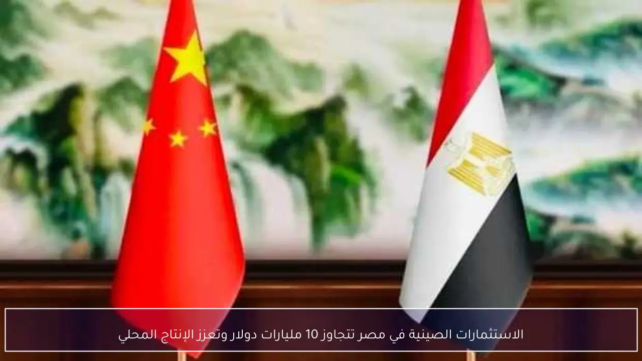 الاستثمارات الصينية في مصر تتجاوز 10 مليارات دولار وتعزز الإنتاج المحلي