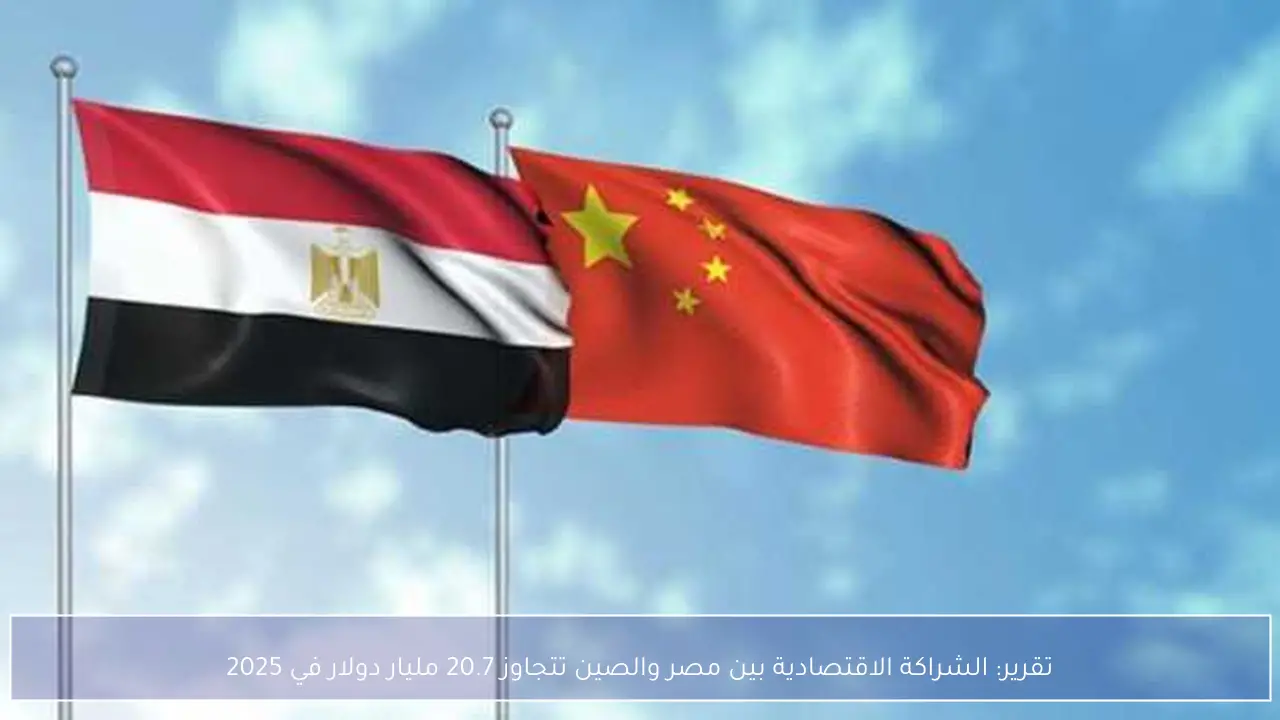 تقرير: الشراكة الاقتصادية بين مصر والصين تتجاوز 20.7 مليار دولار في 2025
