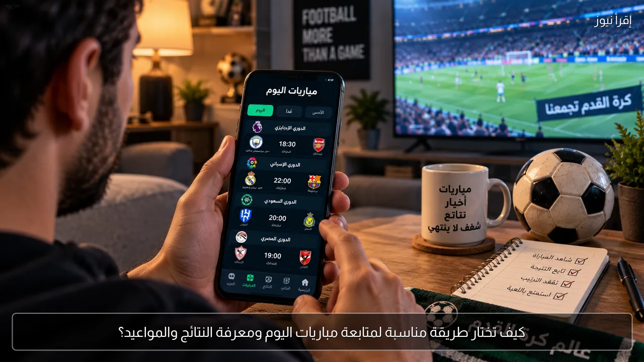 كيف تختار طريقة مناسبة لمتابعة مباريات اليوم ومعرفة النتائج والمواعيد؟