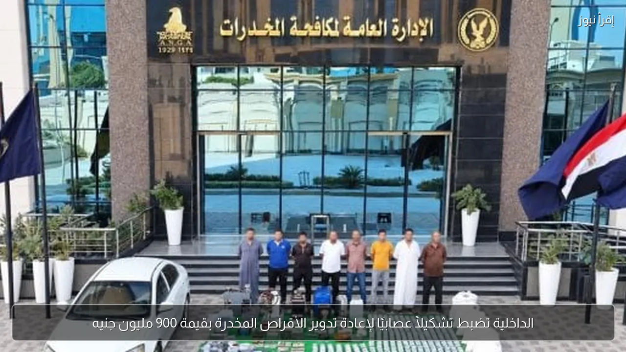 الداخلية تضبط تشكيلًا عصابيًا لإعادة تدوير الأقراص المخدرة بقيمة 900 مليون جنيه