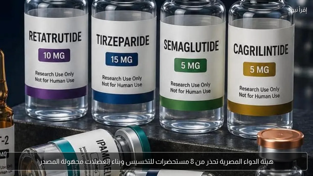 هيئة الدواء المصرية تحذر من 8 مستحضرات للتخسيس وبناء العضلات مجهولة المصدر