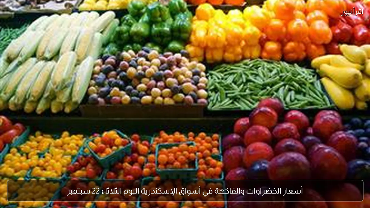 أسعار الخضراوات والفاكهة في أسواق الإسكندرية اليوم الثلاثاء 22 سبتمبر