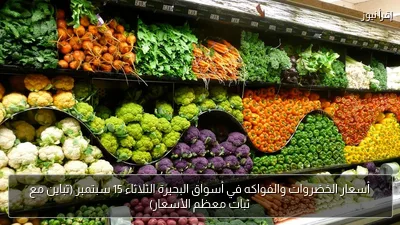 أسعار الخضروات والفواكه في أسواق البحيرة الثلاثاء 15 سبتمبر (تباين مع ثبات معظم الأسعار)