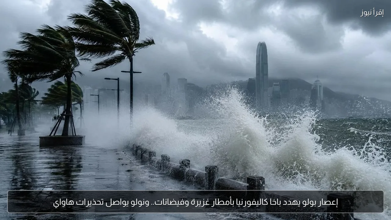 إعصار بولو يهدد باخا كاليفورنيا بأمطار غزيرة وفيضانات.. ونولو يواصل تحذيرات هاواي