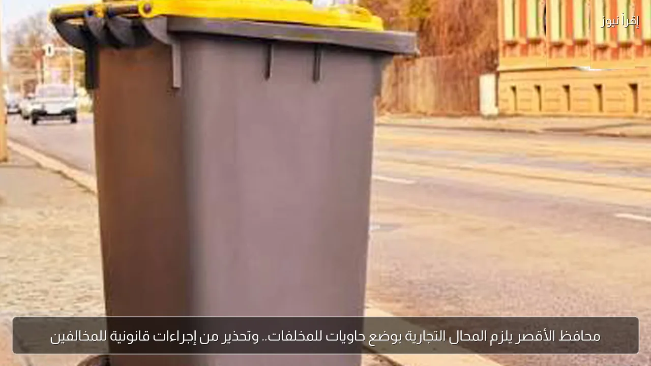 محافظ الأقصر يلزم المحال التجارية بوضع حاويات للمخلفات.. وتحذير من إجراءات قانونية للمخالفين