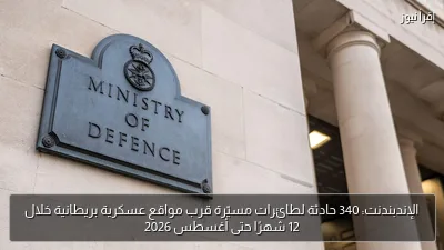 الإندبندنت: 340 حادثة لطائرات مسيّرة قرب مواقع عسكرية بريطانية خلال 12 شهرًا حتى أغسطس 2026