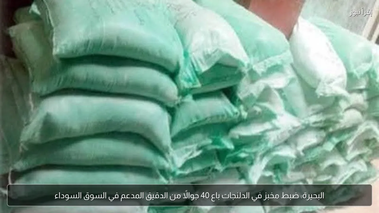 البحيرة: ضبط مخبز في الدلنجات باع 40 جوالًا من الدقيق المدعم في السوق السوداء