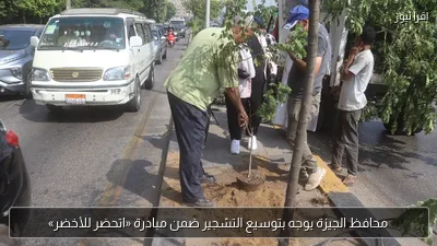 محافظ الجيزة يوجه بتوسيع التشجير ضمن مبادرة «اتحضر للأخضر»