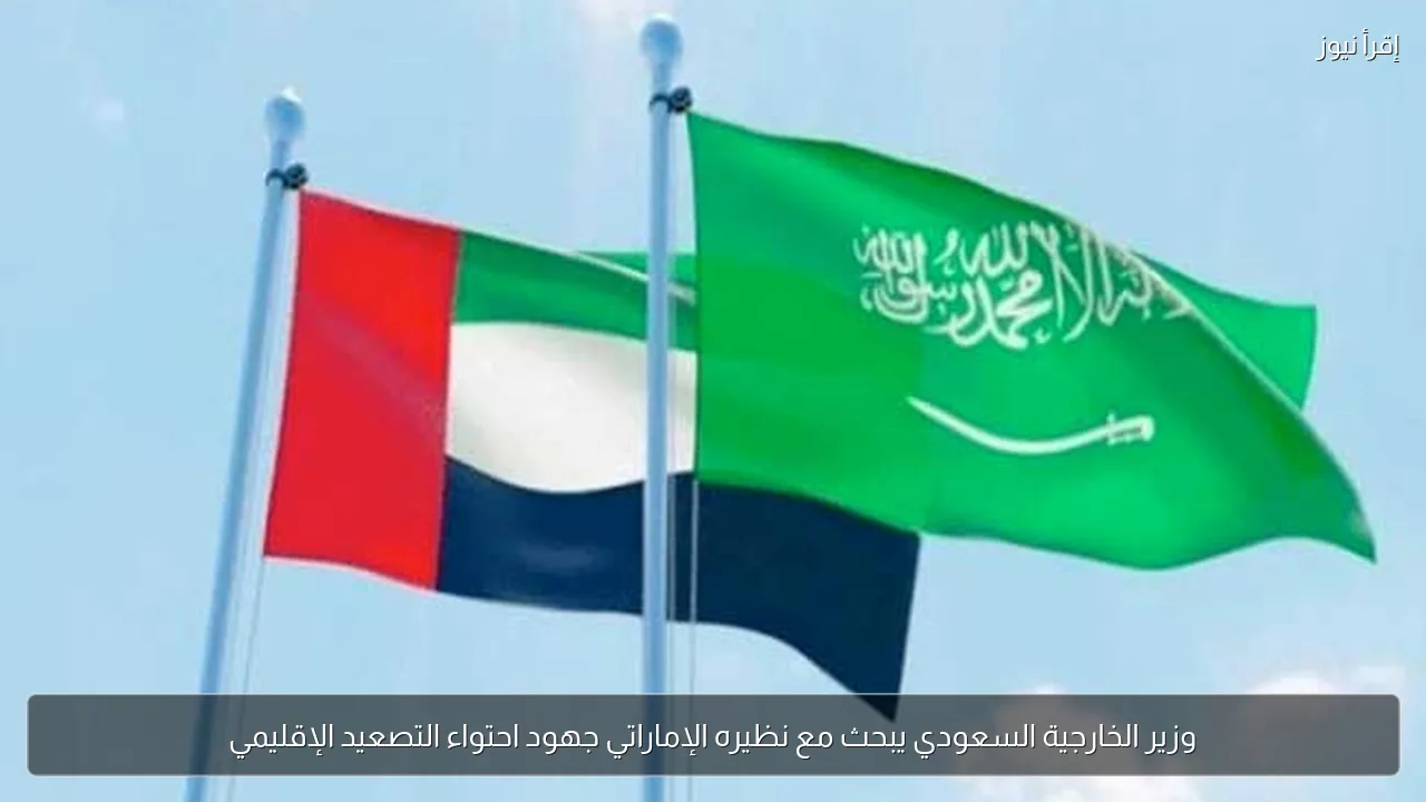وزير الخارجية السعودي يبحث مع نظيره الإماراتي جهود احتواء التصعيد الإقليمي