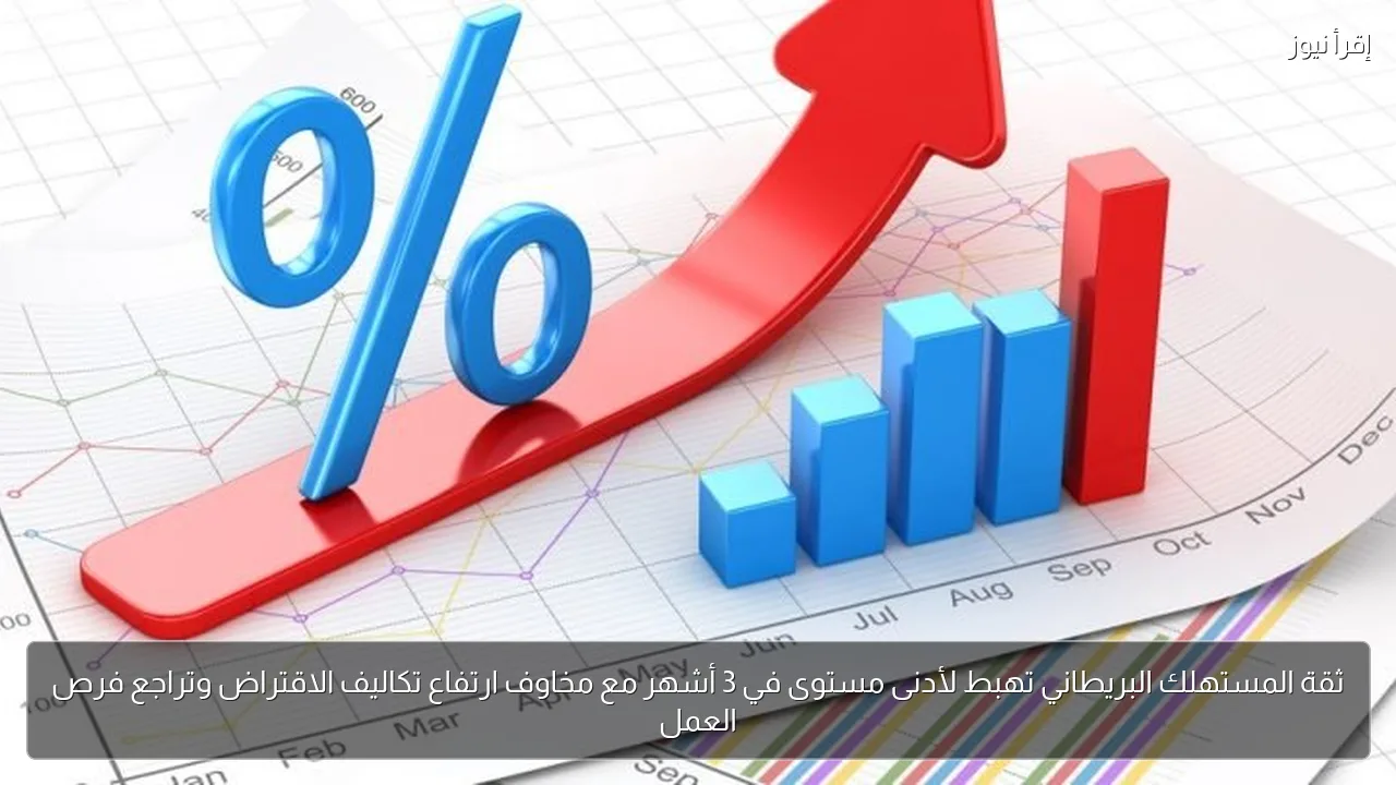 ثقة المستهلك البريطاني تهبط لأدنى مستوى في 3 أشهر مع مخاوف ارتفاع تكاليف الاقتراض وتراجع فرص العمل