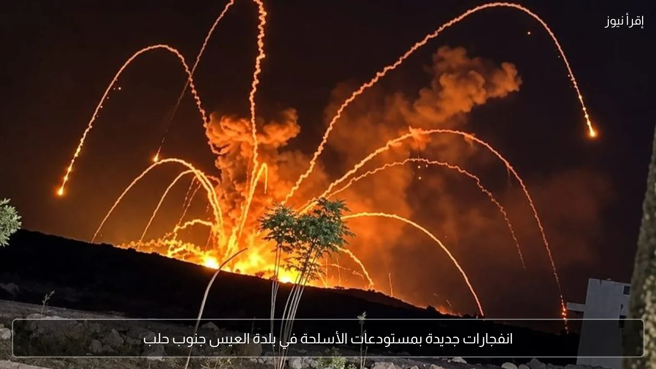 انفجارات جديدة بمستودعات الأسلحة في بلدة العيس جنوب حلب