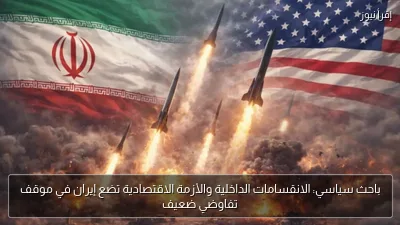 باحث سياسي: الانقسامات الداخلية والأزمة الاقتصادية تضع إيران في موقف تفاوضي ضعيف