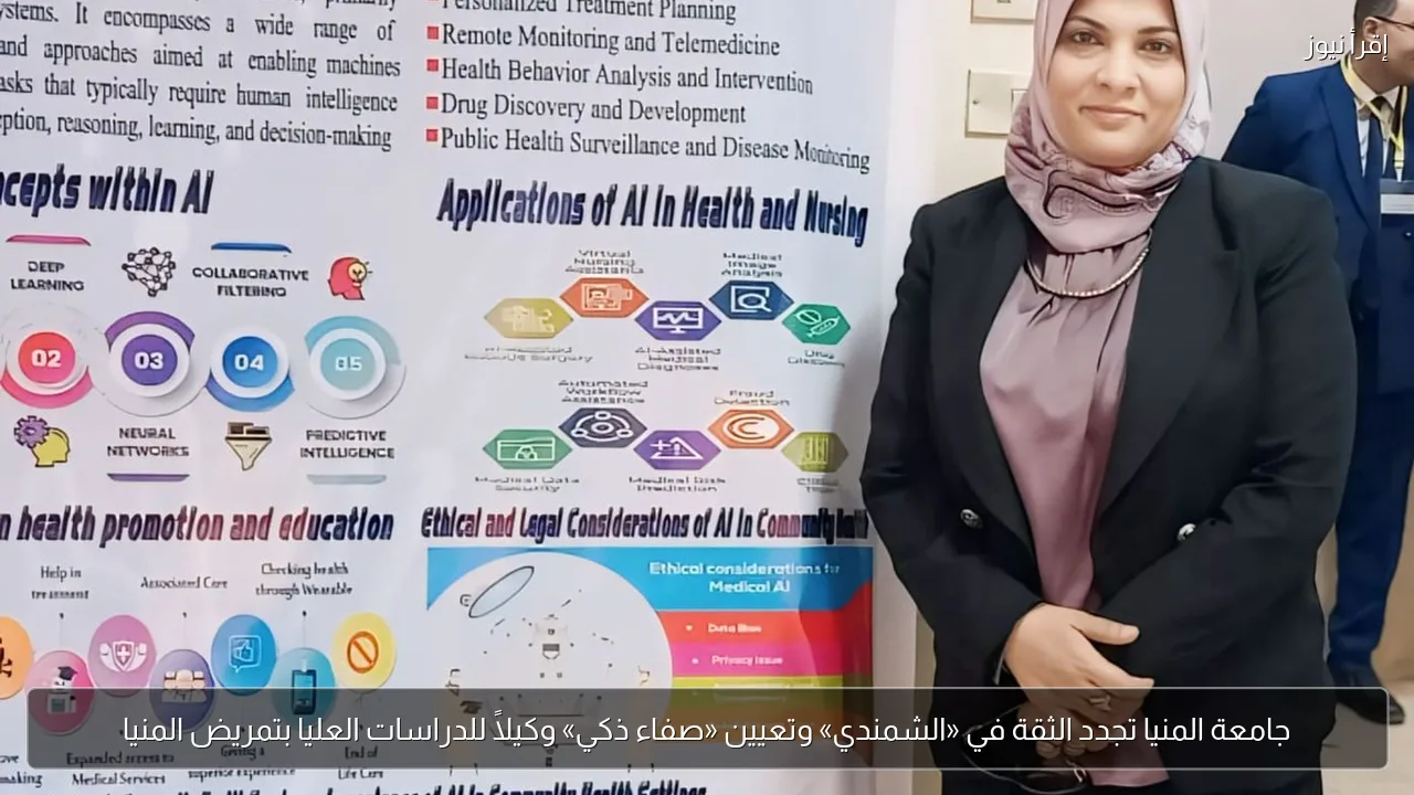 جامعة المنيا تجدد الثقة في «الشمندي» وتعيين «صفاء ذكي» وكيلاً للدراسات العليا بتمريض المنيا