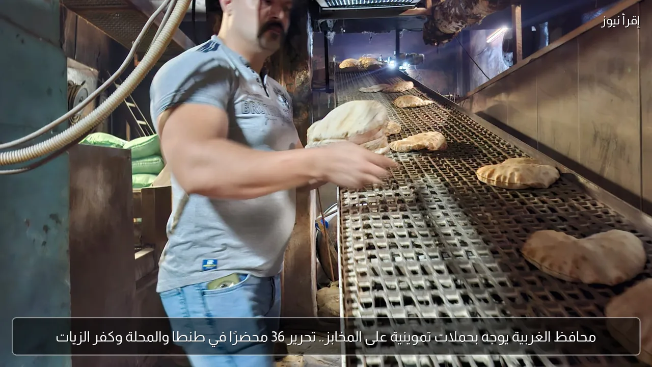 محافظ الغربية يوجه بحملات تموينية على المخابز.. تحرير 36 محضرًا في طنطا والمحلة وكفر الزيات
