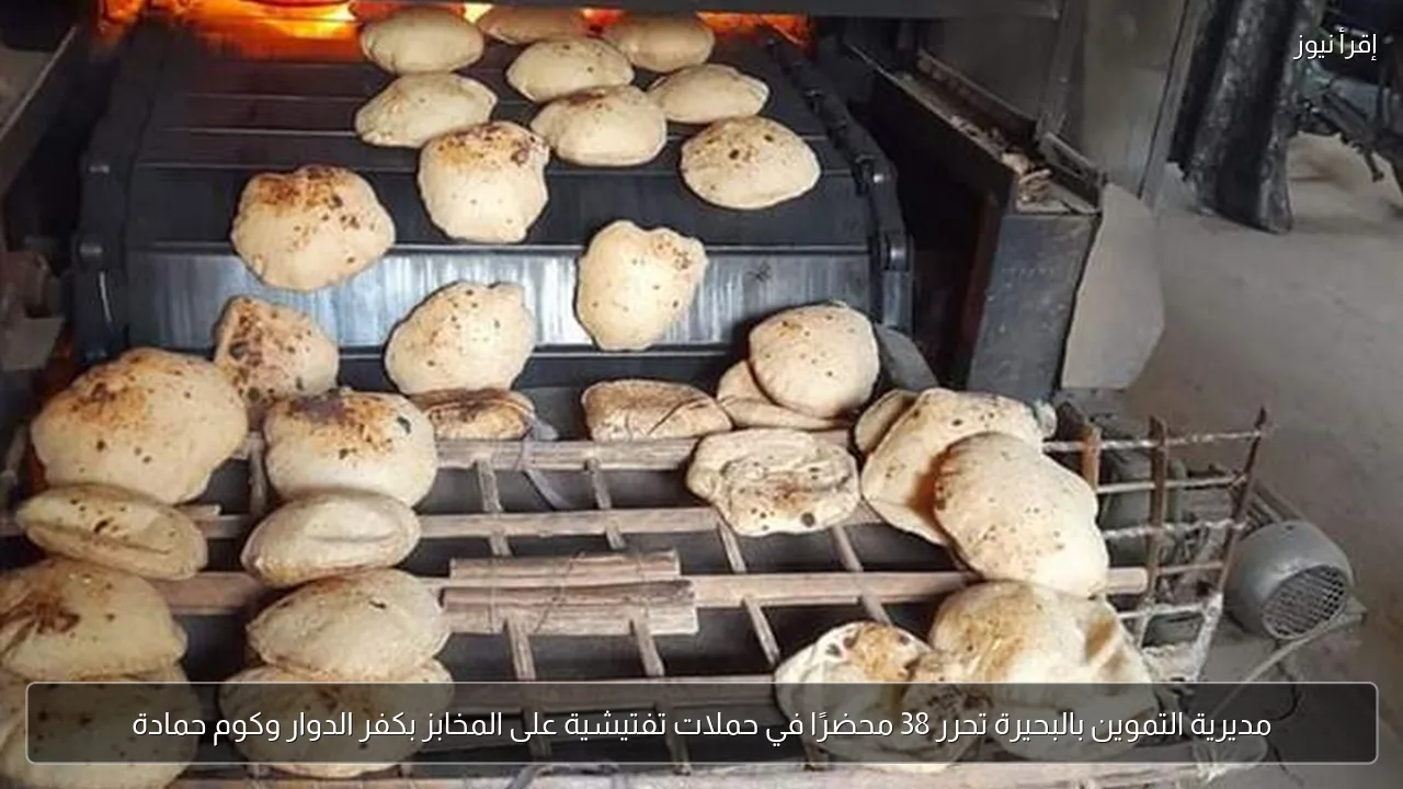 مديرية التموين بالبحيرة تحرر 38 محضرًا في حملات تفتيشية على المخابز بكفر الدوار وكوم حمادة
