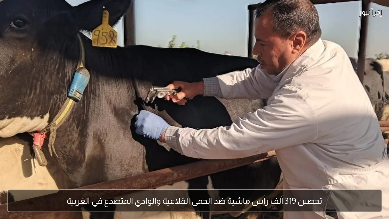 تحصين 319 ألف رأس ماشية ضد الحمى القلاعية والوادي المتصدع في الغربية